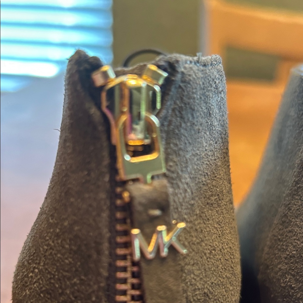 Michael Kors Taupe Suede Heeled Boots NWOT - Picture 8 of 11